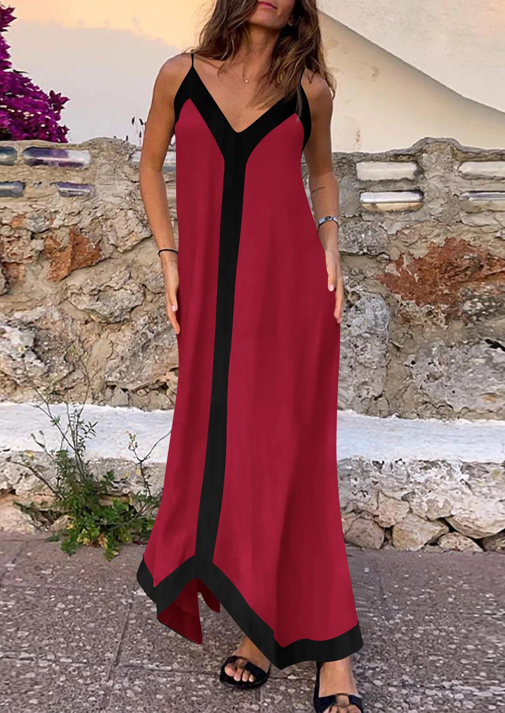 PRETTYGARDEN Women's Flowy Maxi Dress Summer Sleeveless V Neck Spaghetti Strap Elegant Wedding Party Dresses - Image 73