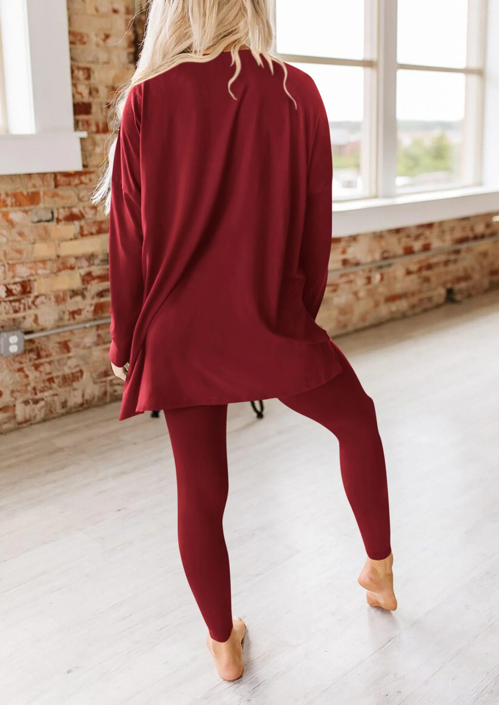 PRETTYGARDEN 2 Piece Outfits Casual Long Sleeve Tunic Tops Legging Pants Lounge Sets Sweatsuits - Image 18