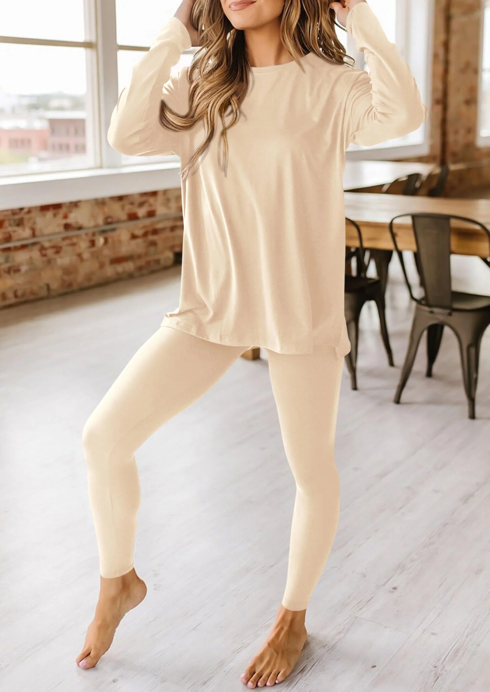 PRETTYGARDEN 2 Piece Outfits Casual Long Sleeve Tunic Tops Legging Pants Lounge Sets Sweatsuits - Image 26