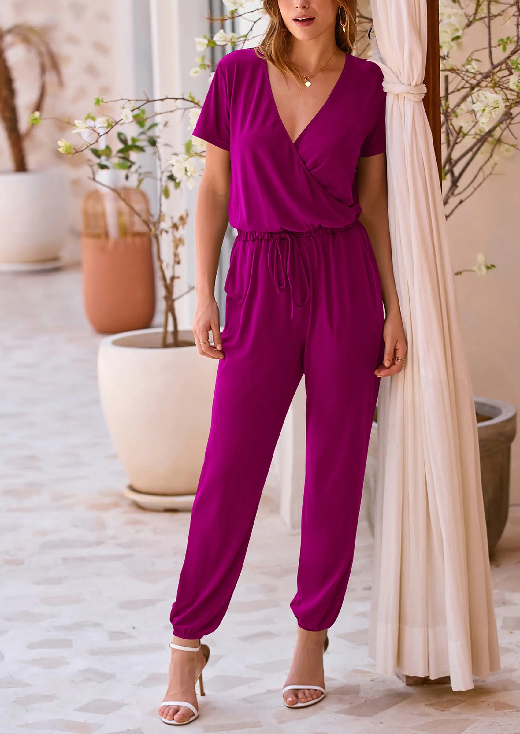 PRETTYGARDEN Jumpsuits for Women Dressy Summer Casual Short Sleeve Romper Spring Airport Beach Vacation Travel Outfits - Image 127