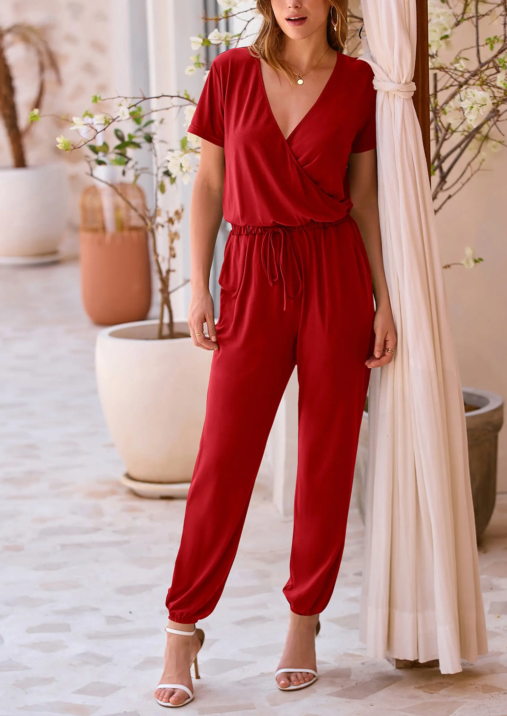 PRETTYGARDEN Jumpsuits for Women Dressy Summer Casual Short Sleeve Romper Spring Airport Beach Vacation Travel Outfits - Image 133