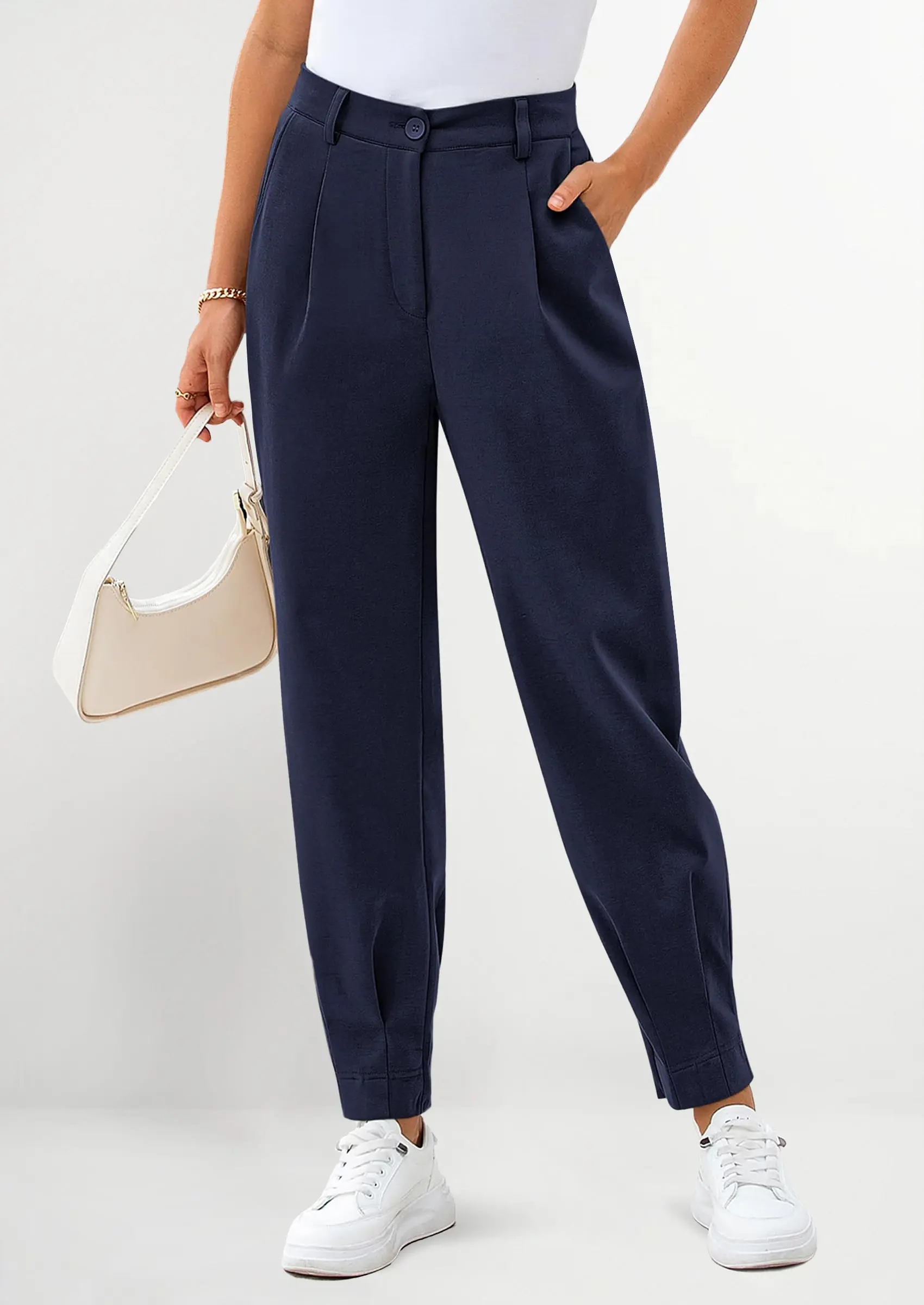 PRETTYGARDEN Womens Dress Pants Business Casual Trendy High Waisted Ankle Length Dressy Trousers Slacks Work Clothes - Image 63