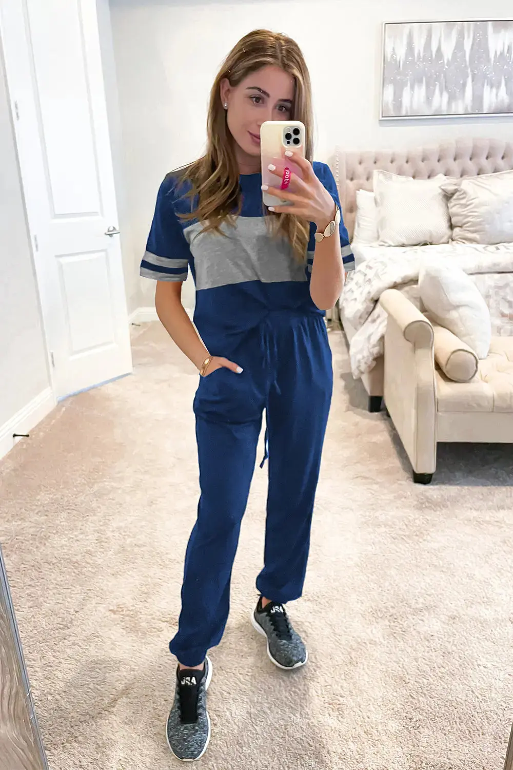 PRETTYGARDEN Women's Two Piece Lounge Sets Spring Summer Jogger Pants Vacation Outfits Travel Airplane Matching Clothes - Image 11