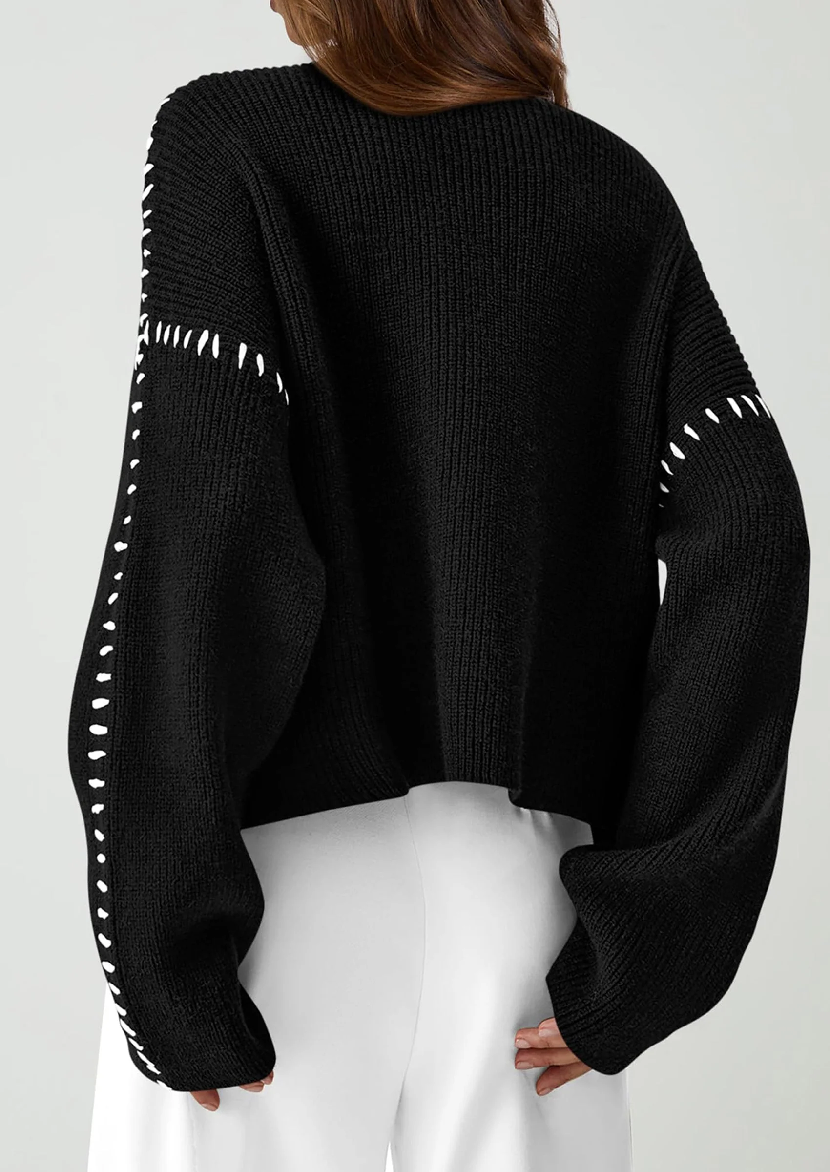 PRETTYGARDEN Women's Chunky Knit Sweaters Fall Long Sleeve Mock Neck Oversized Pullover Tops Winter Fashion Clothes - Image 21
