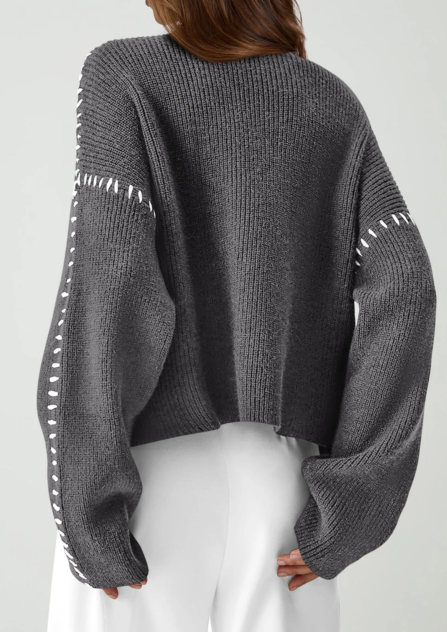 PRETTYGARDEN Women's Chunky Knit Sweaters Fall Long Sleeve Mock Neck Oversized Pullover Tops Winter Fashion Clothes - Image 27