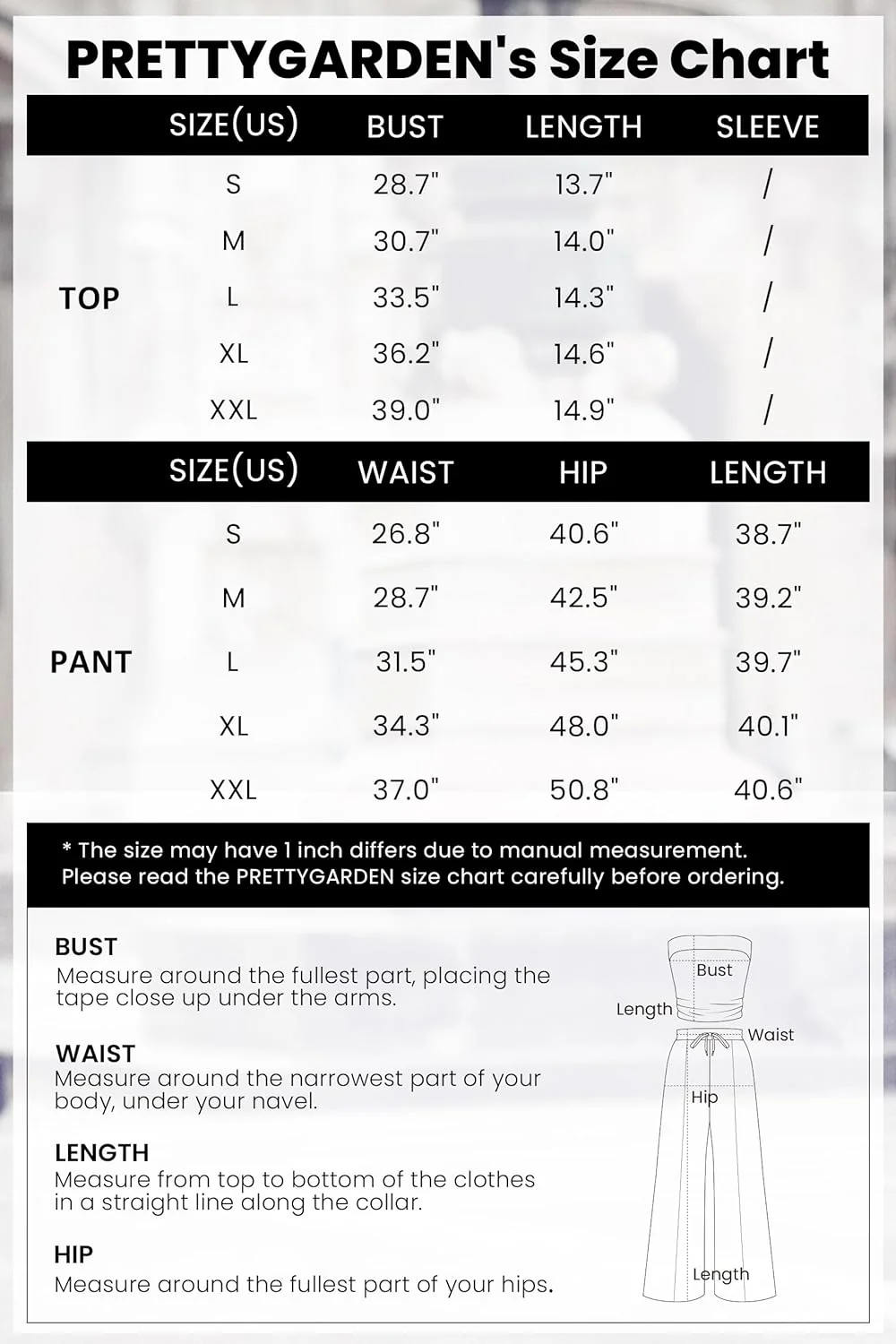 PRETTYGARDEN 2 Piece Sets Casual Ribbed Knit Crop Tube Top Wide Leg Pants Lounge Set - Image 9