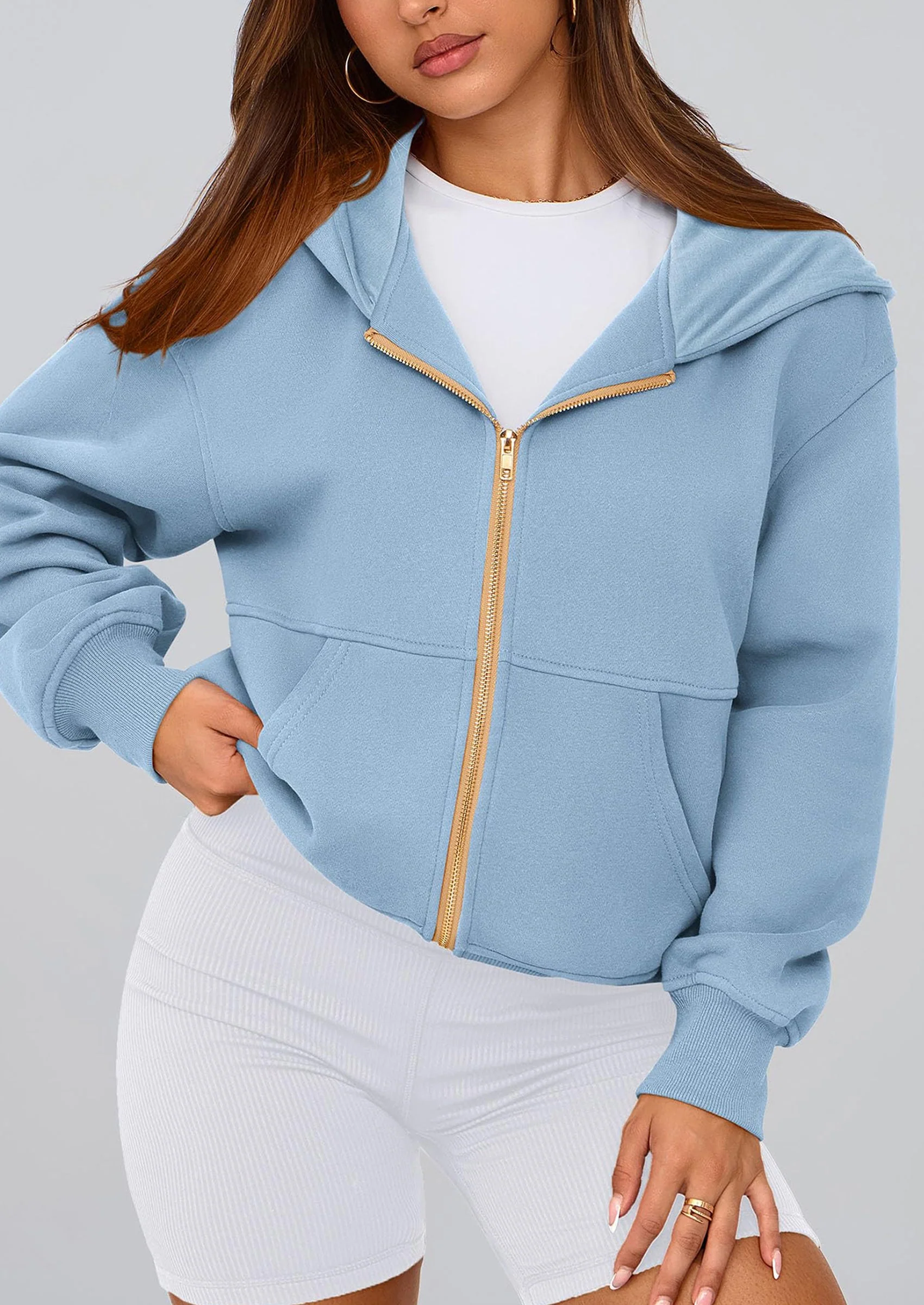 PRETTYGARDEN Hoodies For Women Sweatshirt Zip Up Hoodie Fall Fashion Trendy Long Sleeve Jackets Winter Clothing Outfits - Image 105