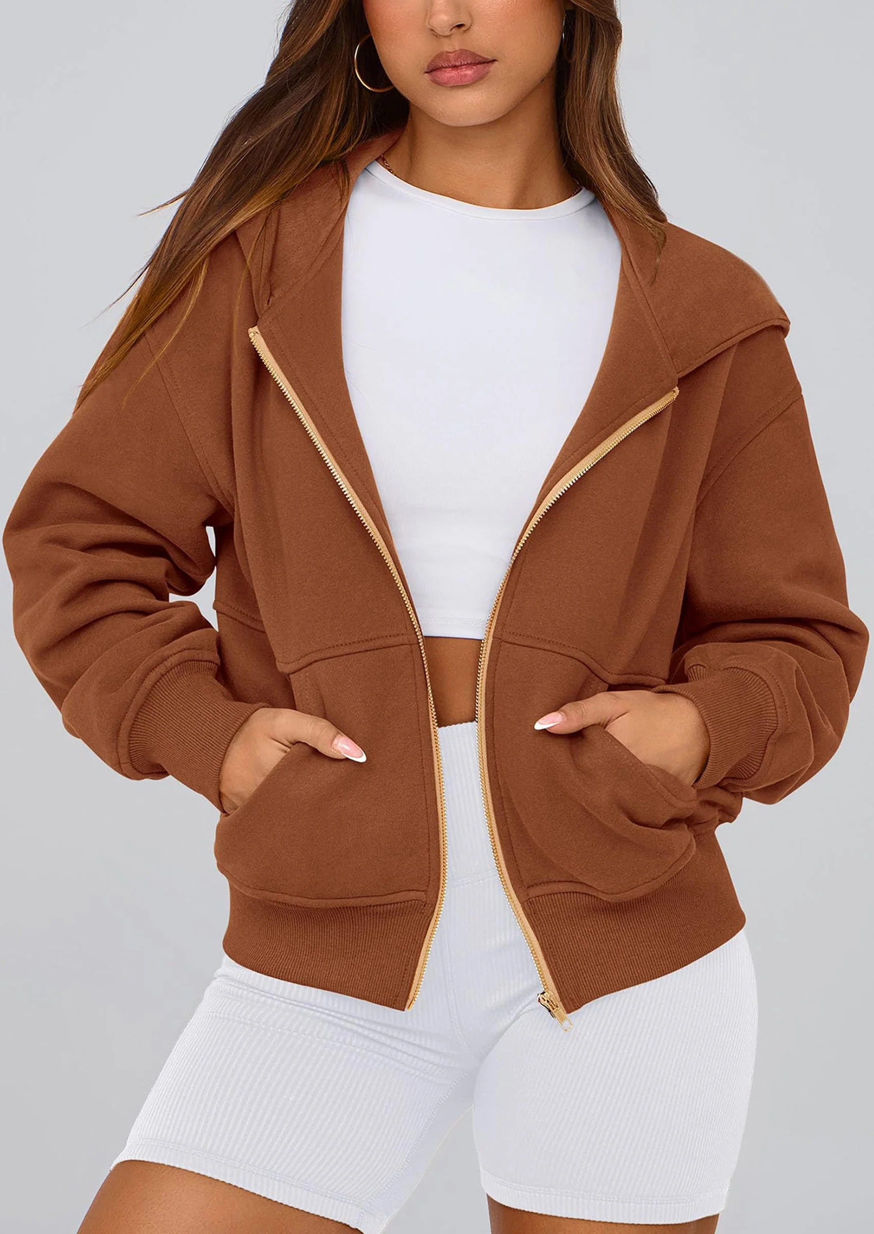 PRETTYGARDEN Hoodies For Women Sweatshirt Zip Up Hoodie Fall Fashion Trendy Long Sleeve Jackets Winter Clothing Outfits - Image 113