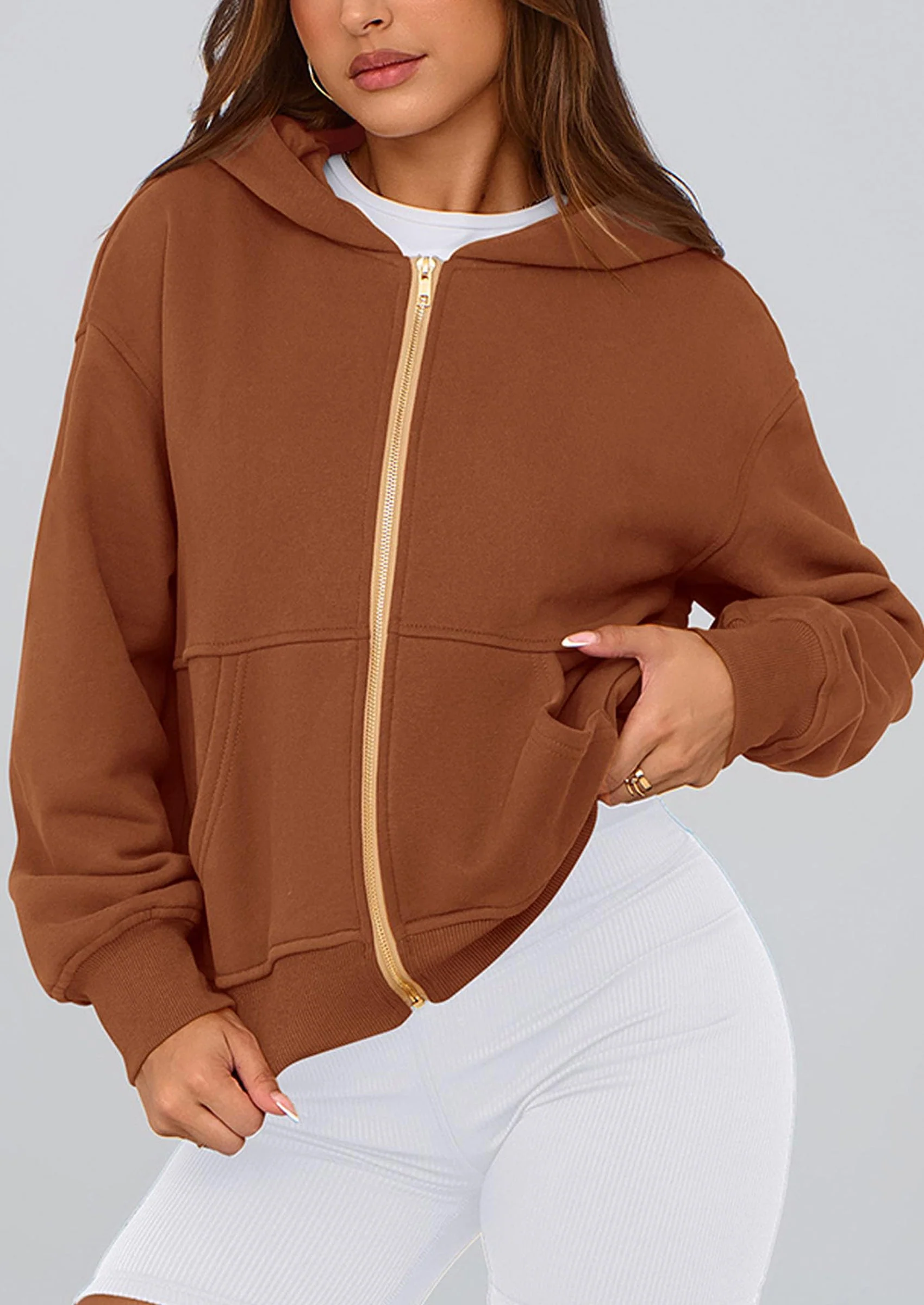 PRETTYGARDEN Hoodies For Women Sweatshirt Zip Up Hoodie Fall Fashion Trendy Long Sleeve Jackets Winter Clothing Outfits - Image 115
