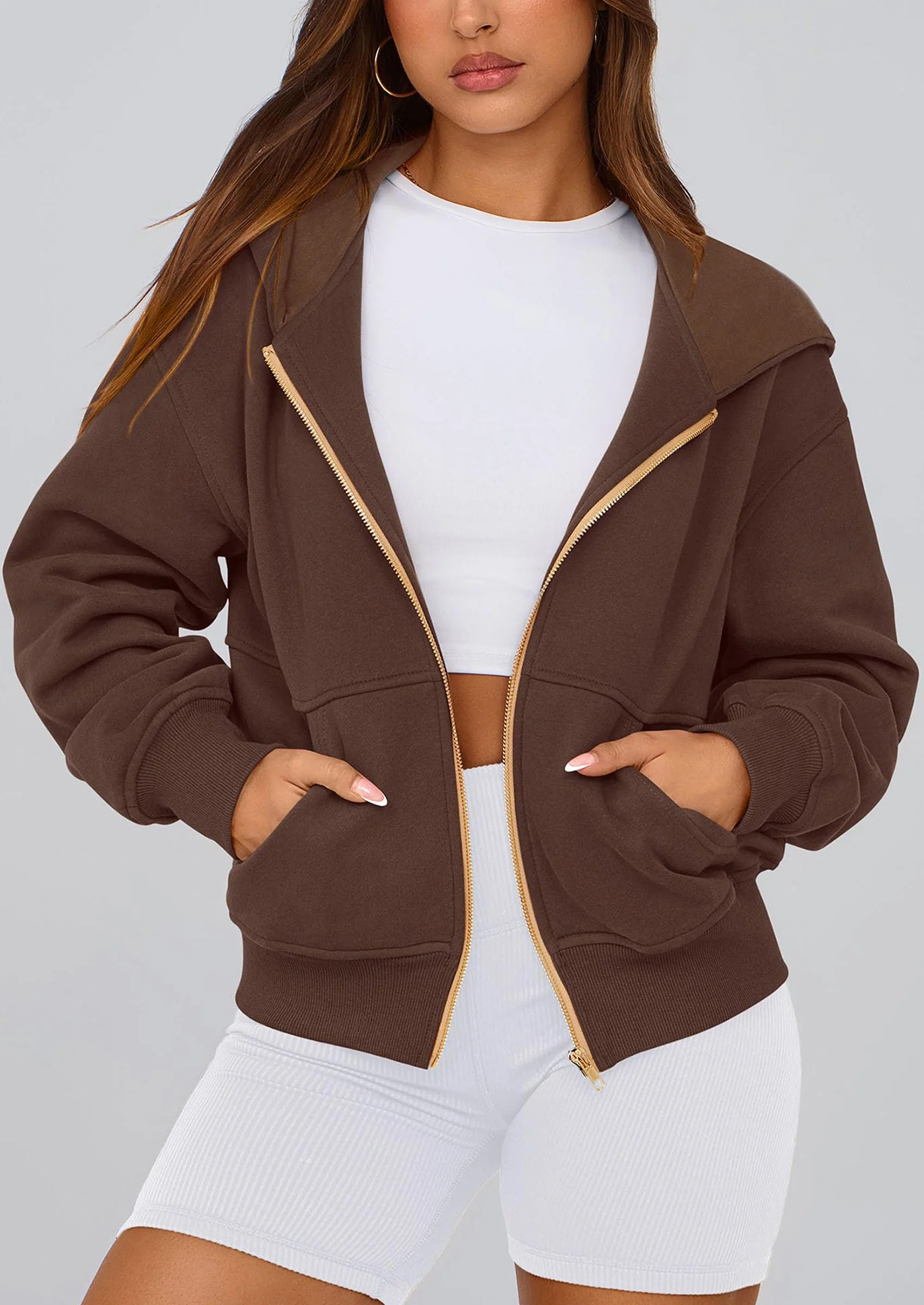 PRETTYGARDEN Hoodies For Women Sweatshirt Zip Up Hoodie Fall Fashion Trendy Long Sleeve Jackets Winter Clothing Outfits - Image 121