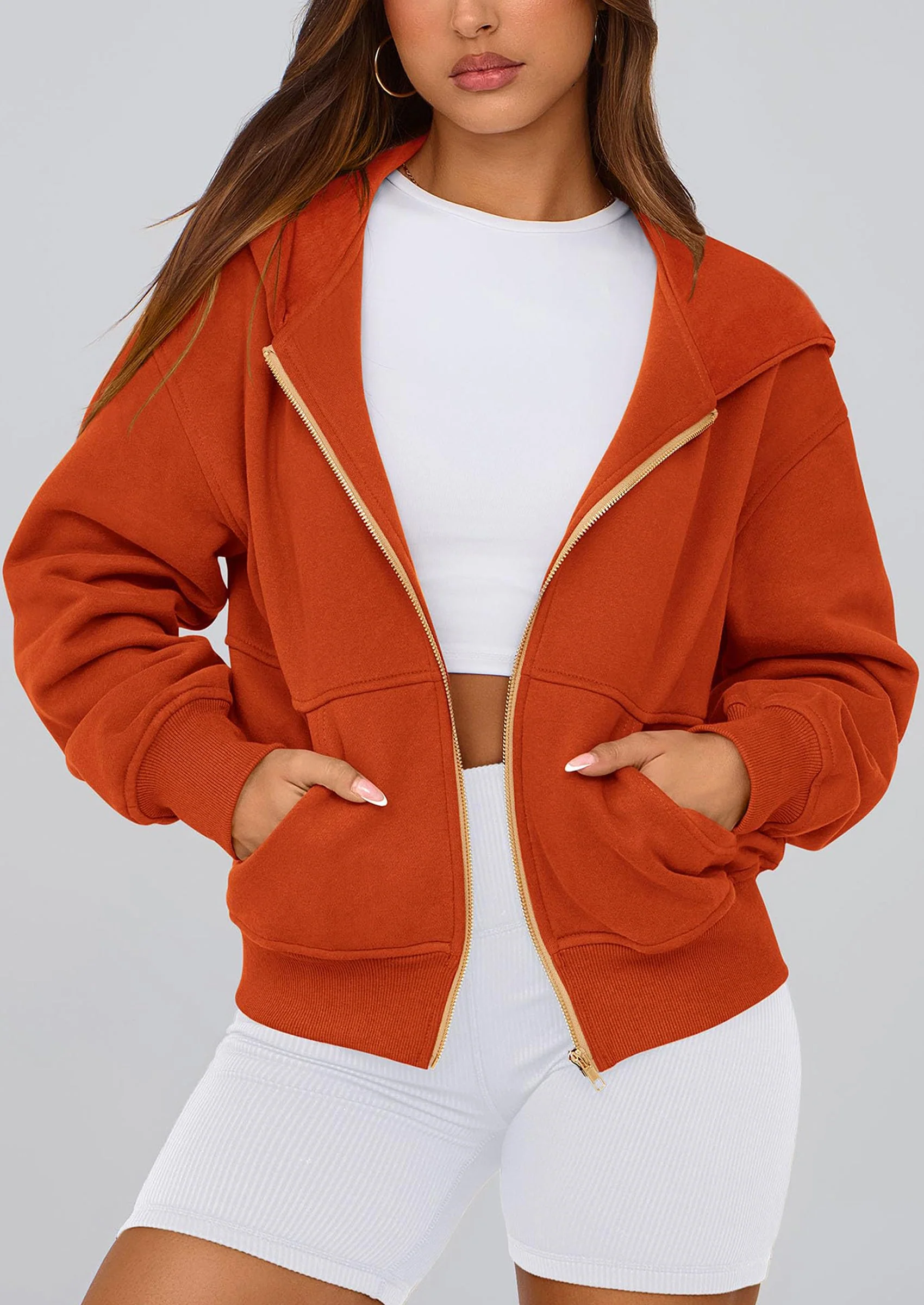 PRETTYGARDEN Hoodies For Women Sweatshirt Zip Up Hoodie Fall Fashion Trendy Long Sleeve Jackets Winter Clothing Outfits - Image 127