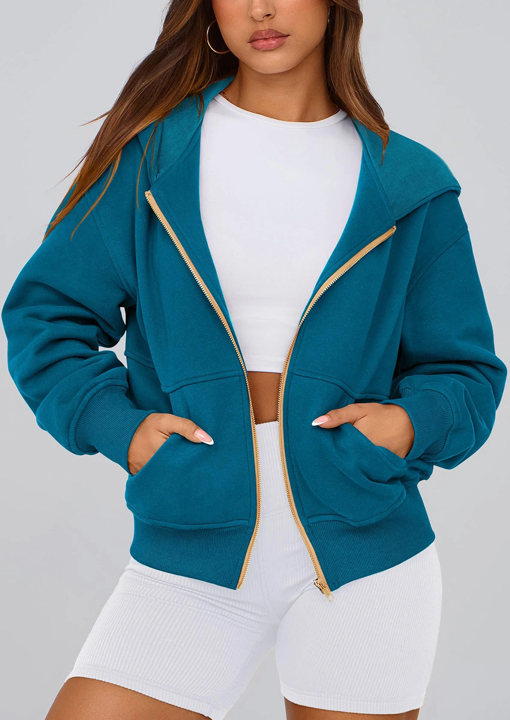 PRETTYGARDEN Hoodies For Women Sweatshirt Zip Up Hoodie Fall Fashion Trendy Long Sleeve Jackets Winter Clothing Outfits - Image 140