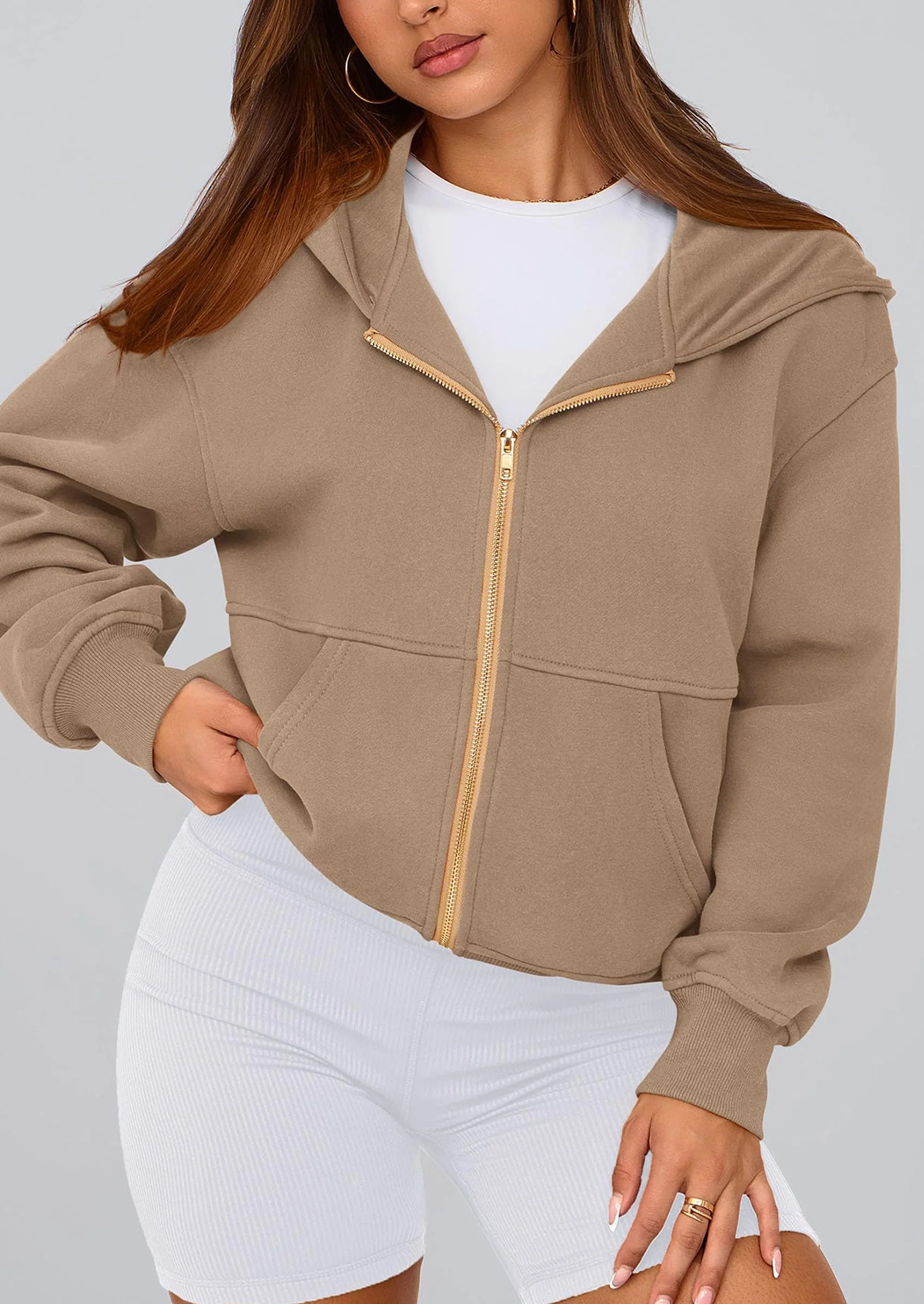 PRETTYGARDEN Hoodies For Women Sweatshirt Zip Up Hoodie Fall Fashion Trendy Long Sleeve Jackets Winter Clothing Outfits - Image 159