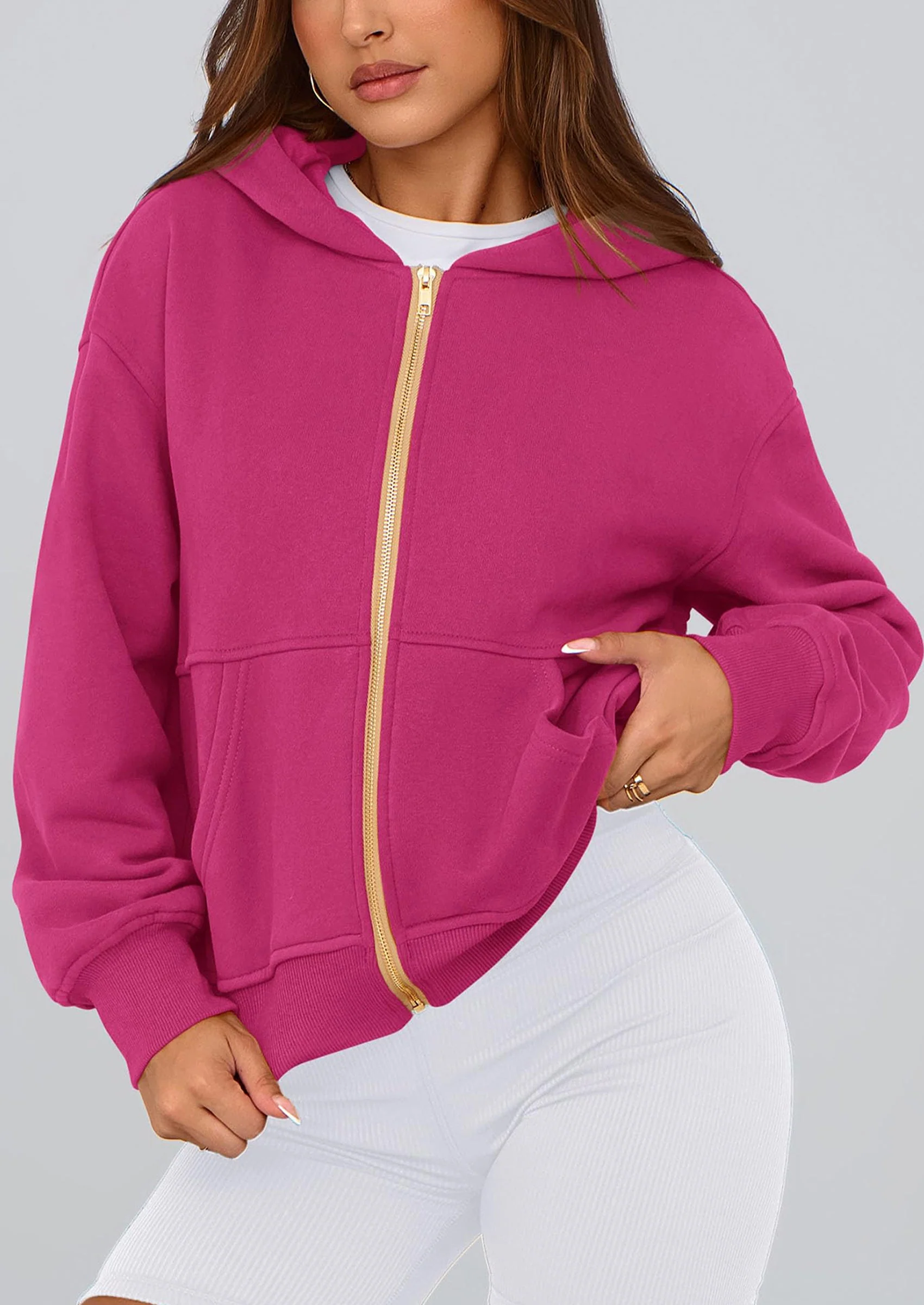 PRETTYGARDEN Hoodies For Women Sweatshirt Zip Up Hoodie Fall Fashion Trendy Long Sleeve Jackets Winter Clothing Outfits - Image 178