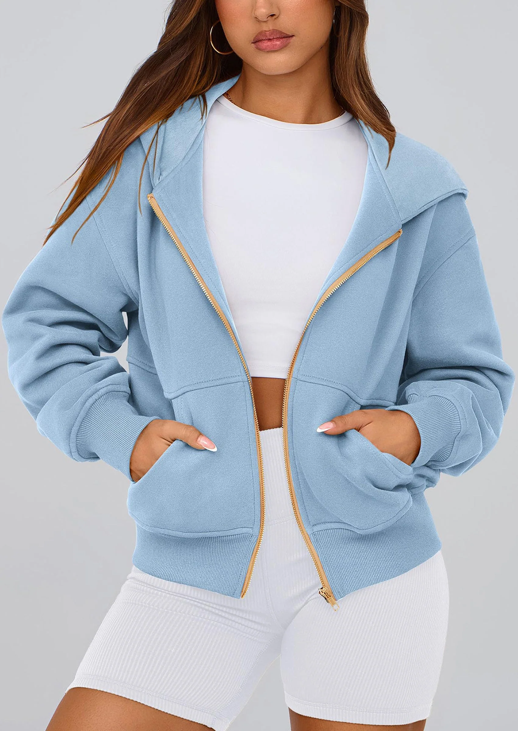 PRETTYGARDEN Hoodies For Women Sweatshirt Zip Up Hoodie Fall Fashion Trendy Long Sleeve Jackets Winter Clothing Outfits - Image 182