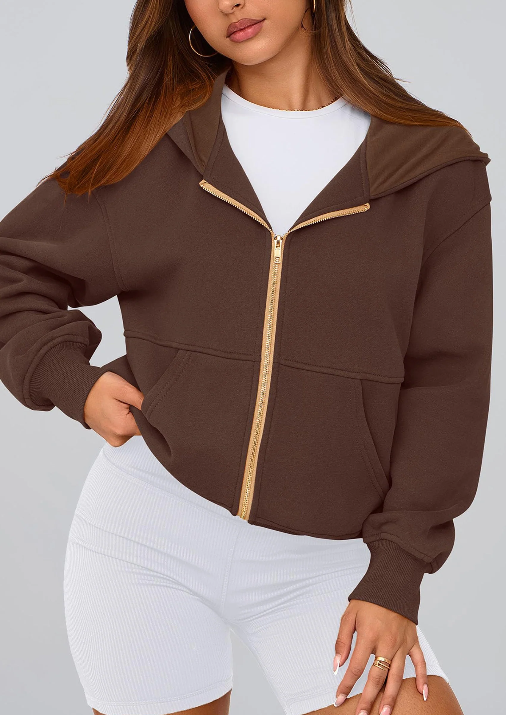 PRETTYGARDEN Hoodies For Women Sweatshirt Zip Up Hoodie Fall Fashion Trendy Long Sleeve Jackets Winter Clothing Outfits - Image 194