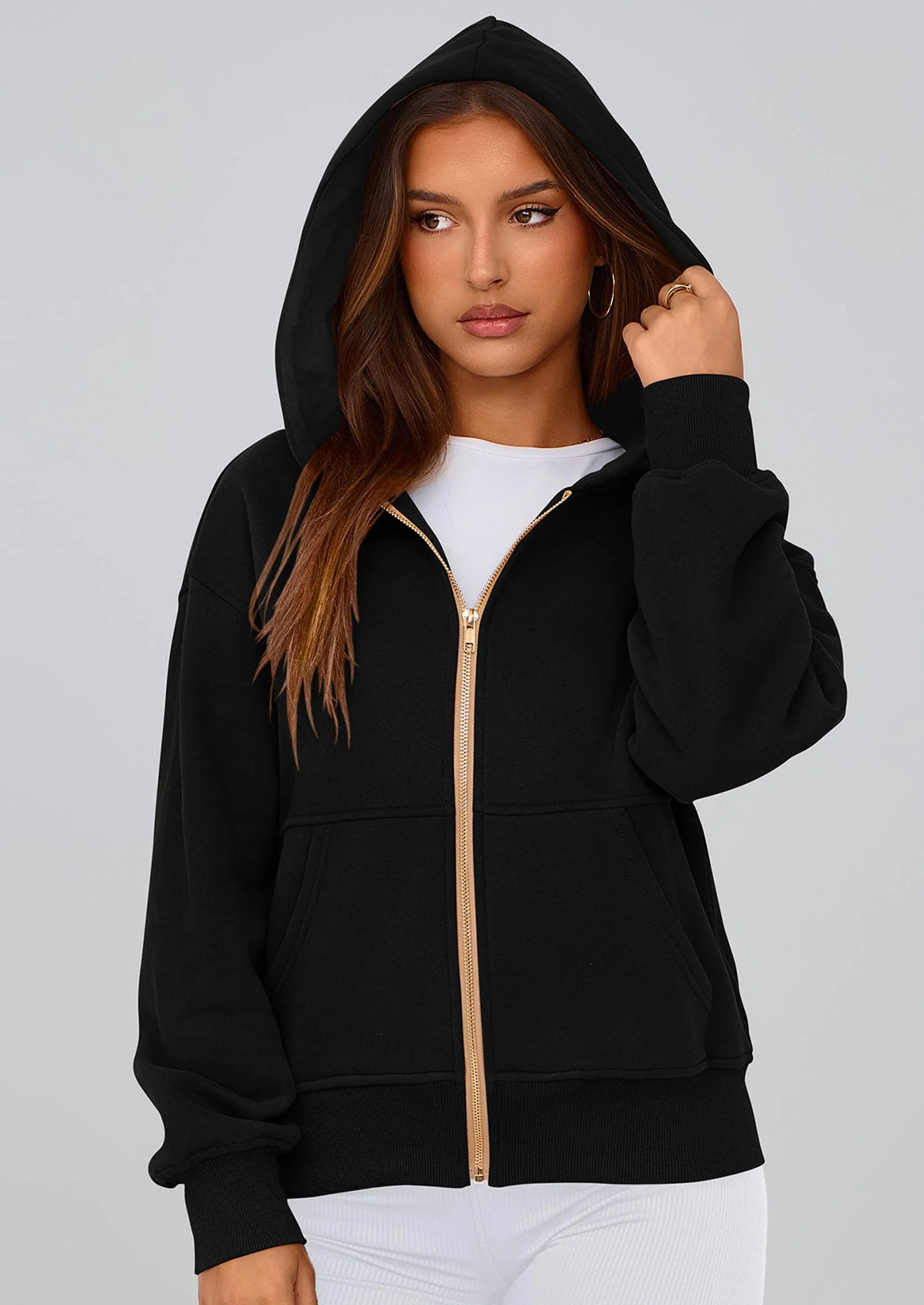 PRETTYGARDEN Hoodies For Women Sweatshirt Zip Up Hoodie Fall Fashion Trendy Long Sleeve Jackets Winter Clothing Outfits - Image 28