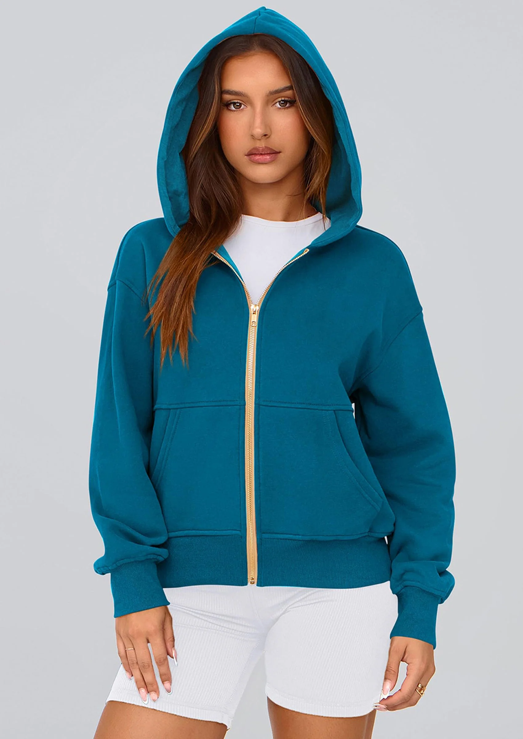 PRETTYGARDEN Hoodies For Women Sweatshirt Zip Up Hoodie Fall Fashion Trendy Long Sleeve Jackets Winter Clothing Outfits - Image 38