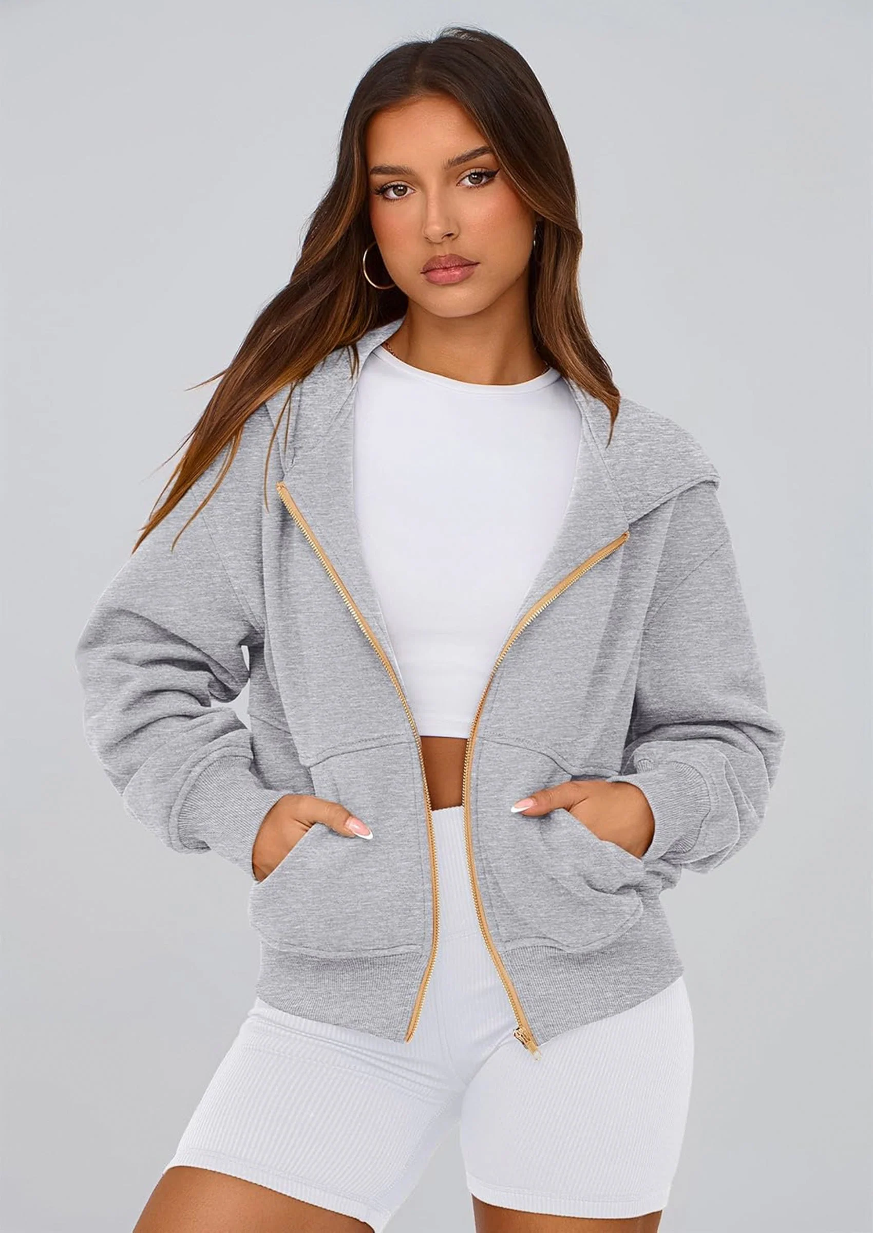 PRETTYGARDEN Hoodies For Women Sweatshirt Zip Up Hoodie Fall Fashion Trendy Long Sleeve Jackets Winter Clothing Outfits - Image 47