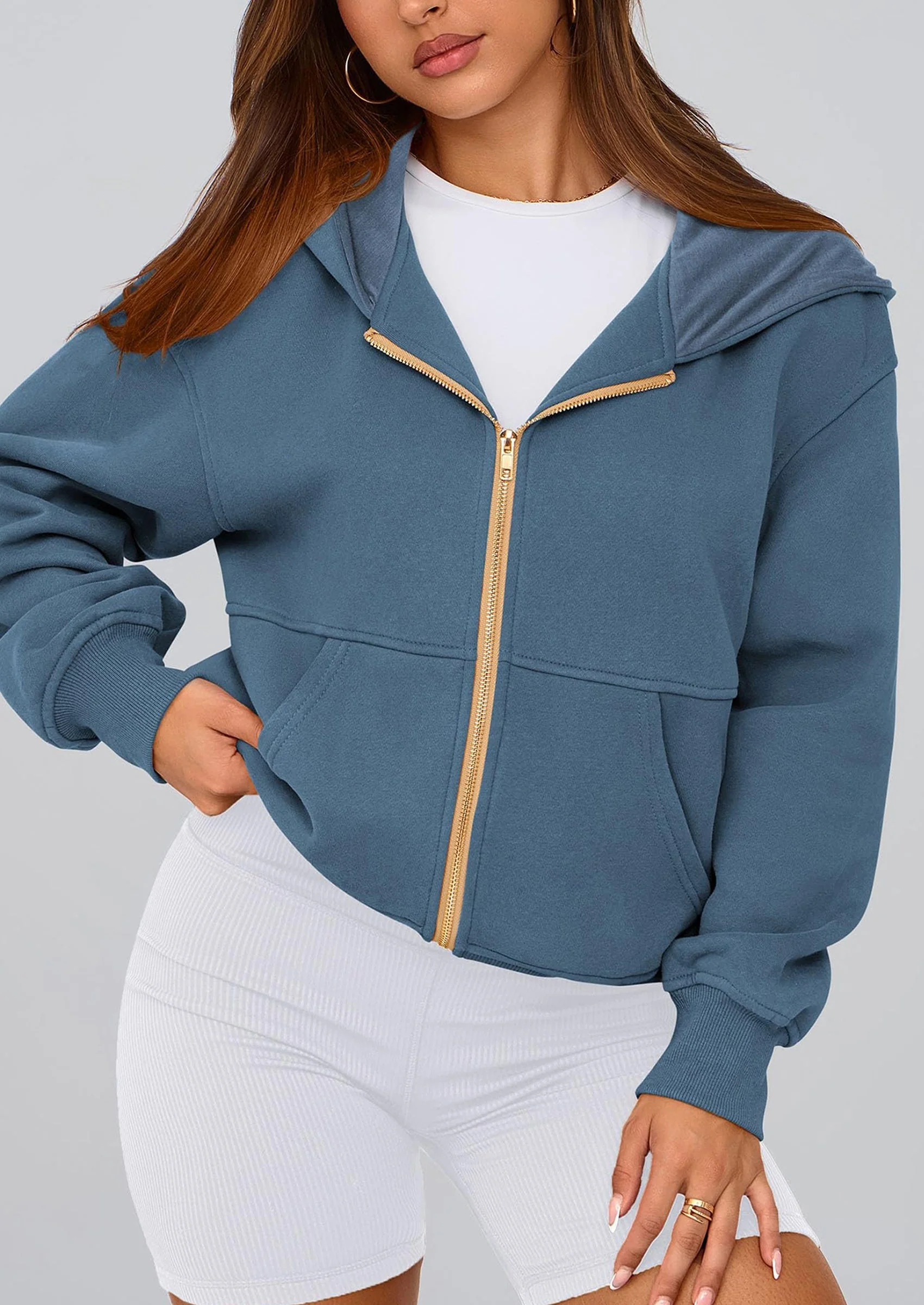 PRETTYGARDEN Hoodies For Women Sweatshirt Zip Up Hoodie Fall Fashion Trendy Long Sleeve Jackets Winter Clothing Outfits - Image 54