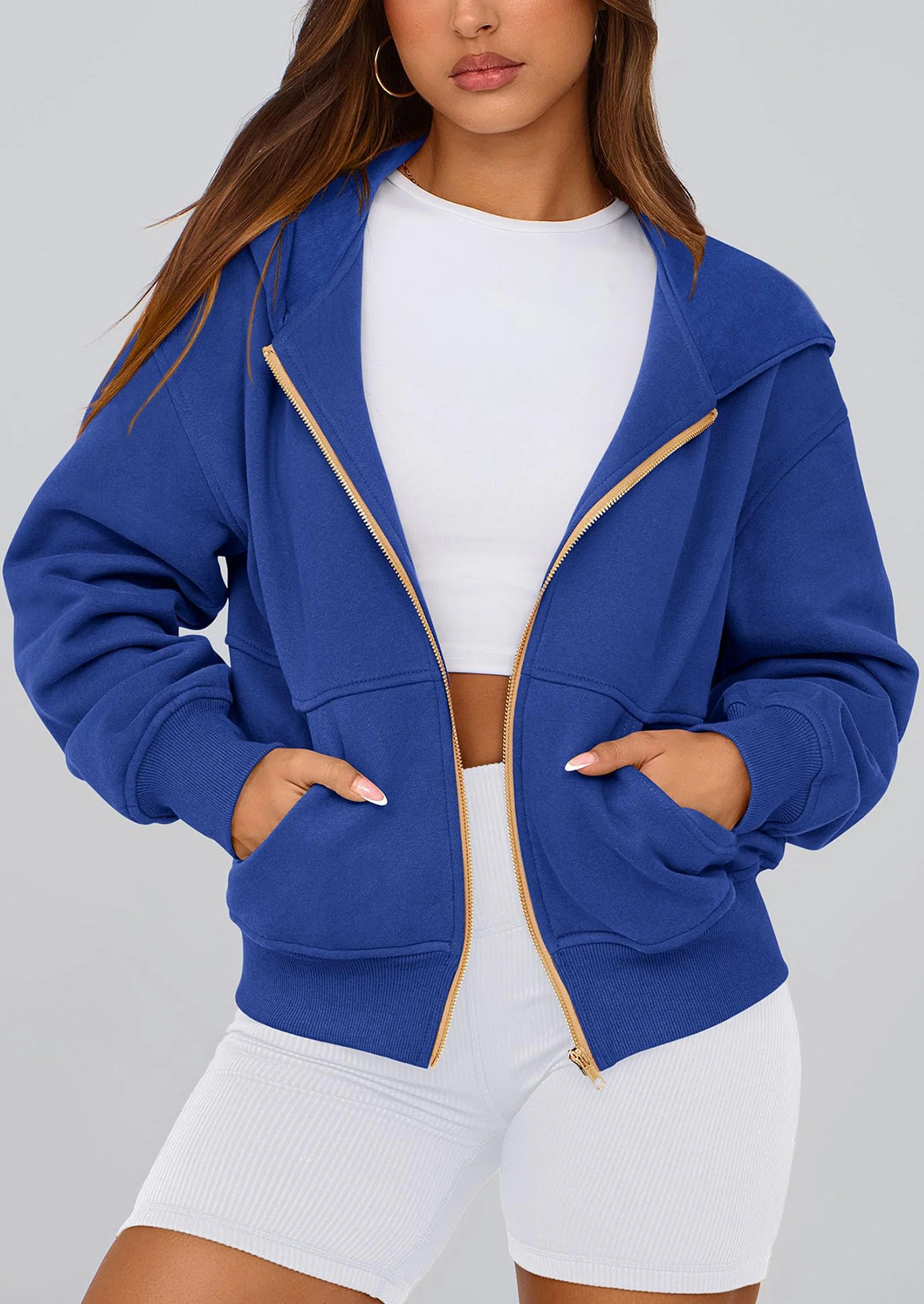 PRETTYGARDEN Hoodies For Women Sweatshirt Zip Up Hoodie Fall Fashion Trendy Long Sleeve Jackets Winter Clothing Outfits - Image 75