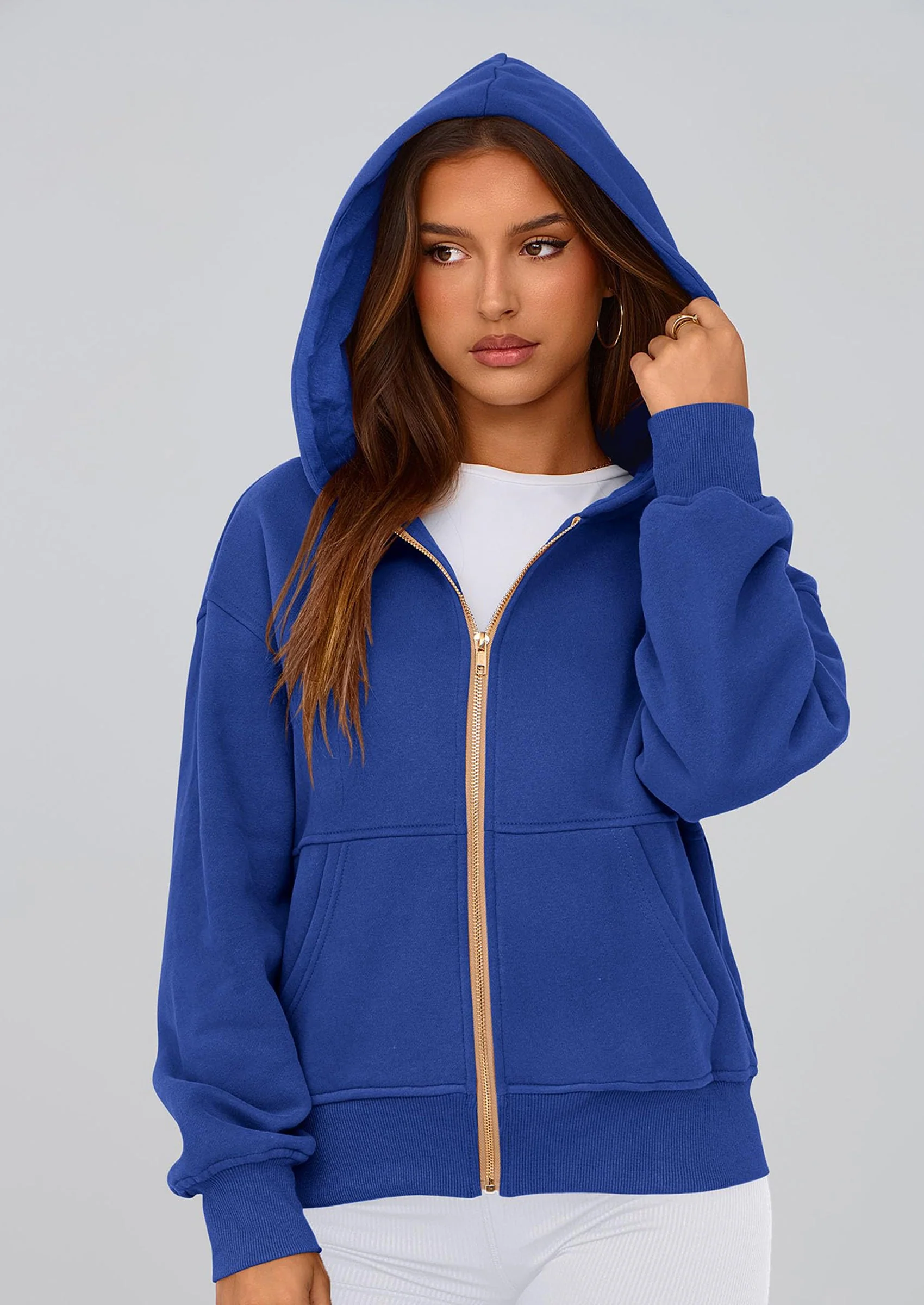 PRETTYGARDEN Hoodies For Women Sweatshirt Zip Up Hoodie Fall Fashion Trendy Long Sleeve Jackets Winter Clothing Outfits - Image 76