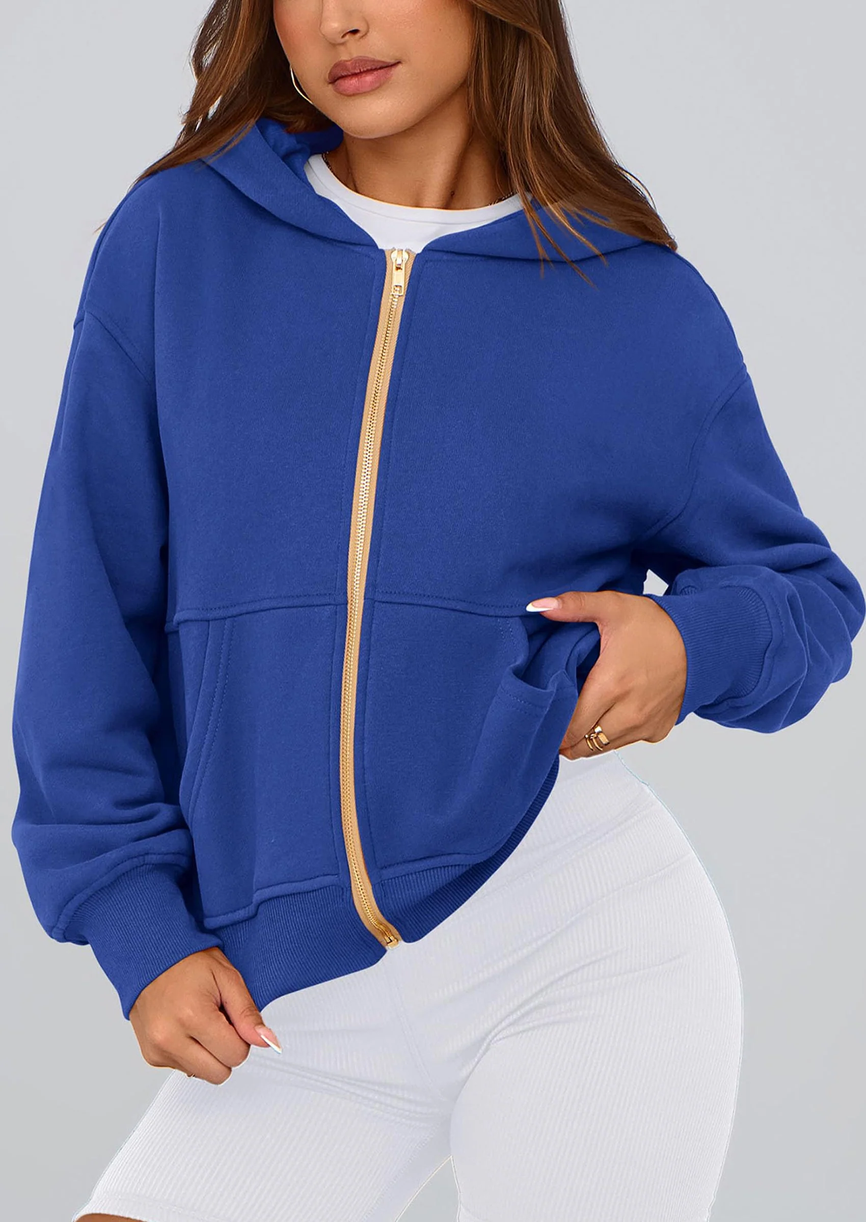 PRETTYGARDEN Hoodies For Women Sweatshirt Zip Up Hoodie Fall Fashion Trendy Long Sleeve Jackets Winter Clothing Outfits - Image 77