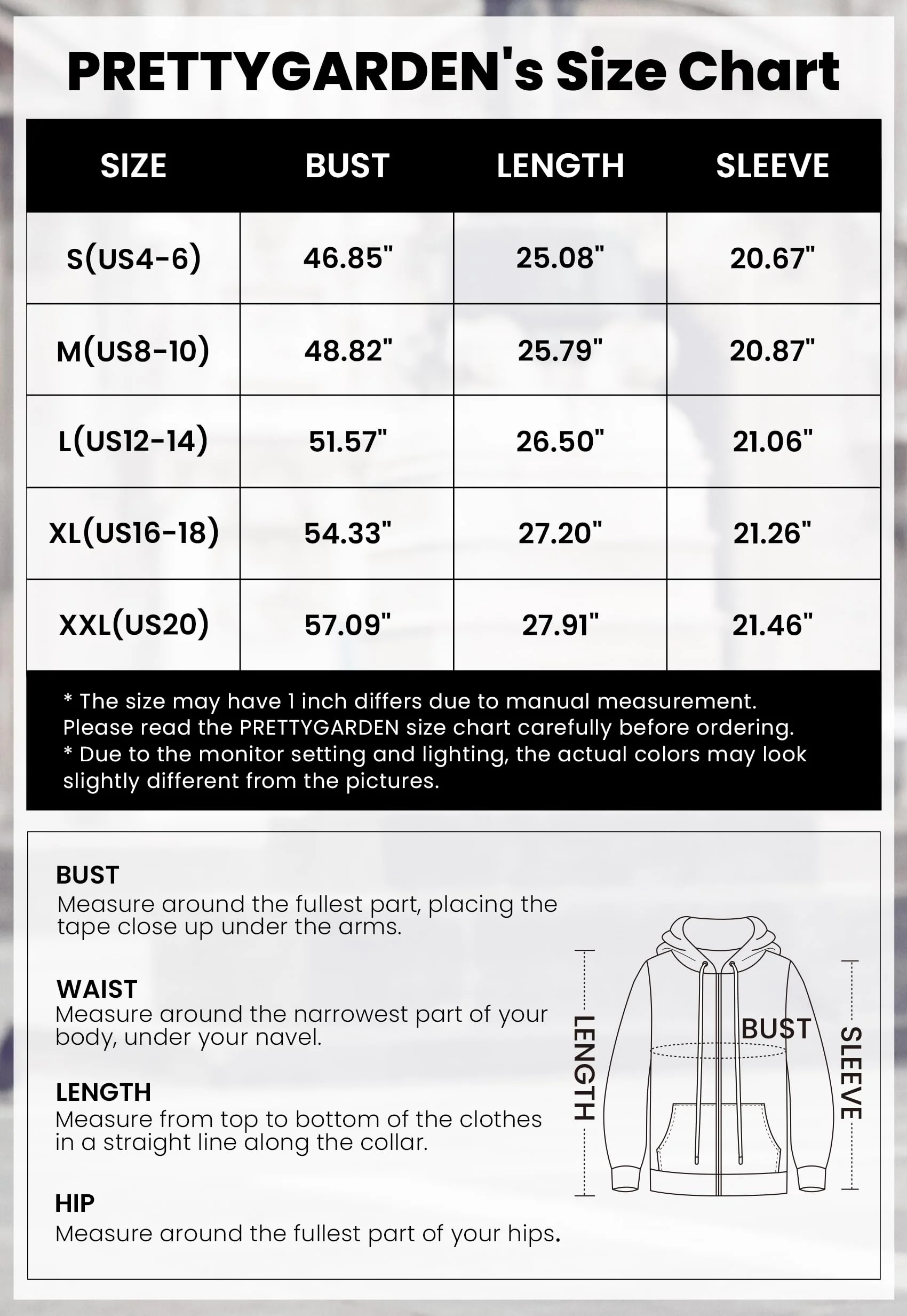 PRETTYGARDEN Hoodies For Women Sweatshirt Zip Up Hoodie Fall Fashion Trendy Long Sleeve Jackets Winter Clothing Outfits - Image 8
