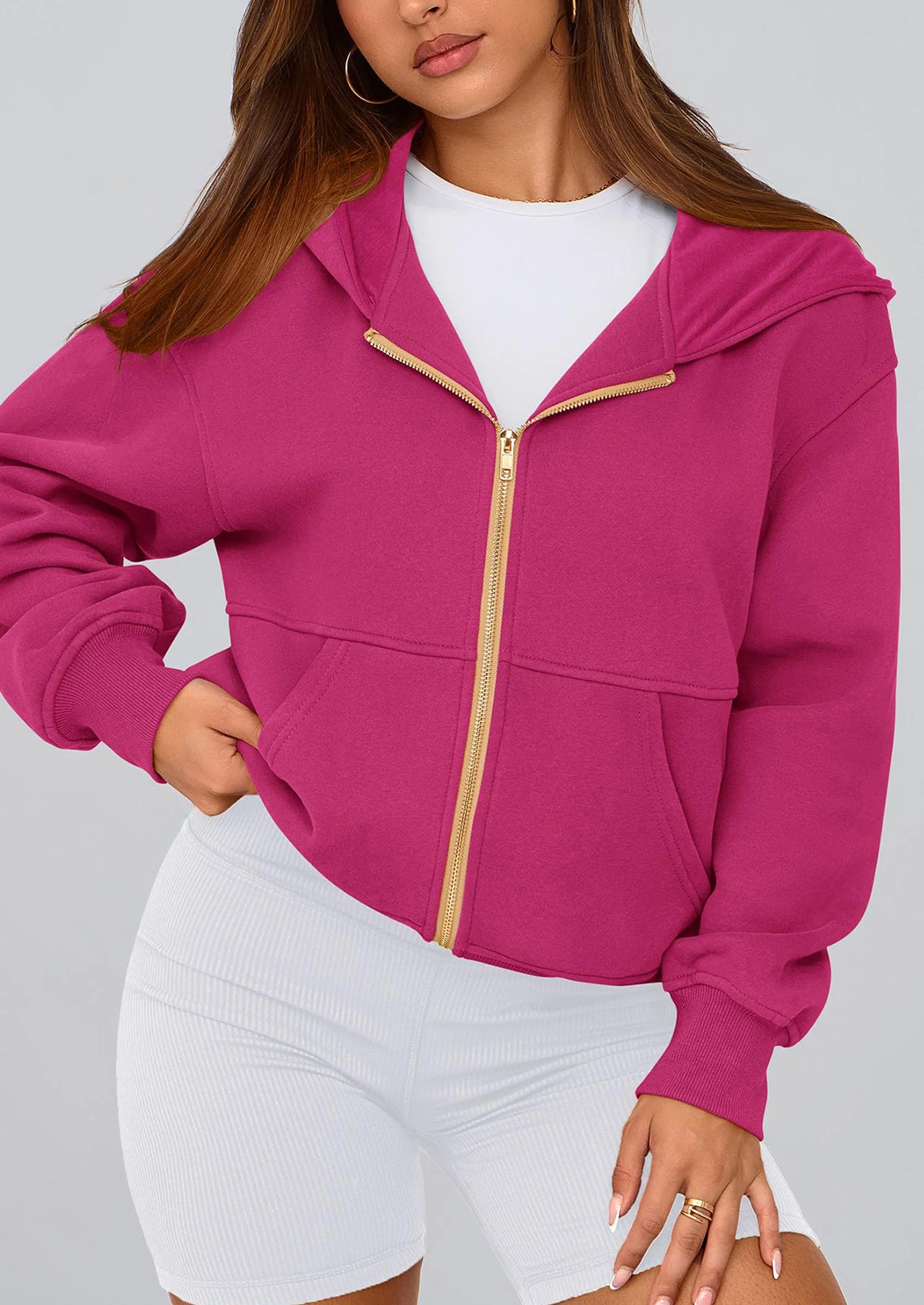 PRETTYGARDEN Hoodies For Women Sweatshirt Zip Up Hoodie Fall Fashion Trendy Long Sleeve Jackets Winter Clothing Outfits - Image 85